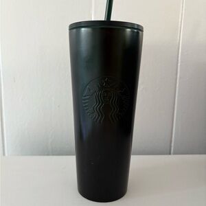Starbucks Matte Black Tumbler with Straw